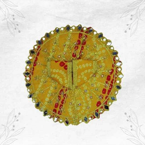 Traditional Yellow and Red Outfit for Little Krishna Ji Size-3