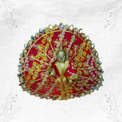 Bright and Beautiful Red Dress for Laddu Gopal Ji Size-3
