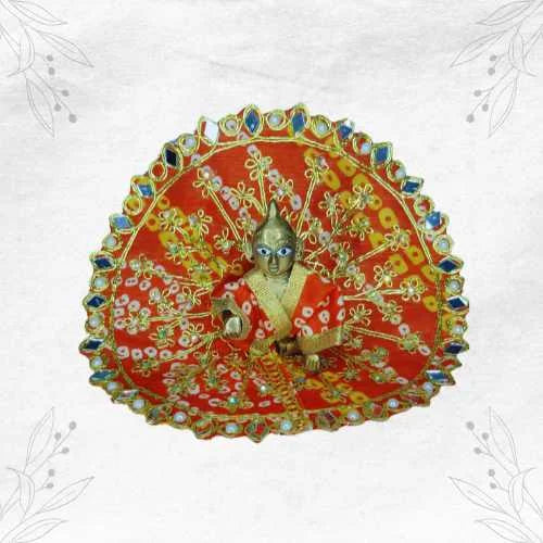 Orange Dress for Bal Gopal Ji Size-3