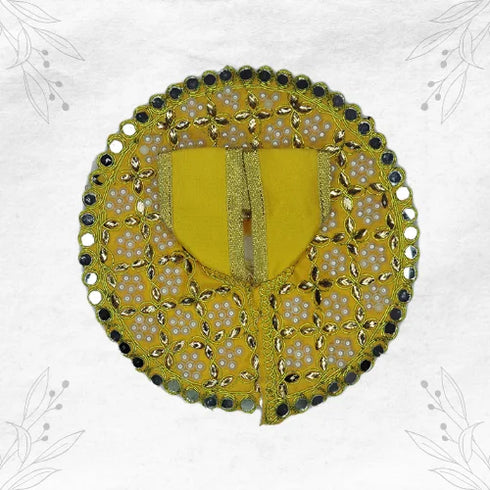 Divine Yellow Dress with Beautiful Moti Details Size-3