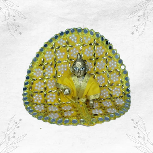 Divine Yellow Dress with Beautiful Moti Details Size-3