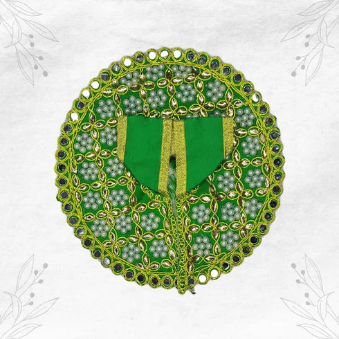 Divine Green Dress with Moti Work for Laddu Gopal Ji Size-3