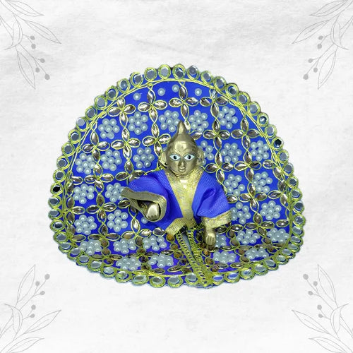 Radiant Blue Moti Dress for Bal Gopal Size-3