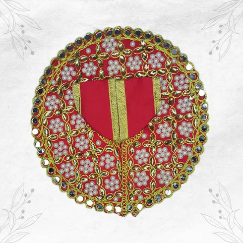 Festive Red and Pearl Combo for Little Krishna’s Dress Size-3