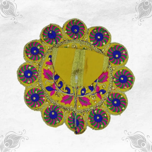 Radiant Yellow and Blue Poshak for Little Krishna Ji Size-3