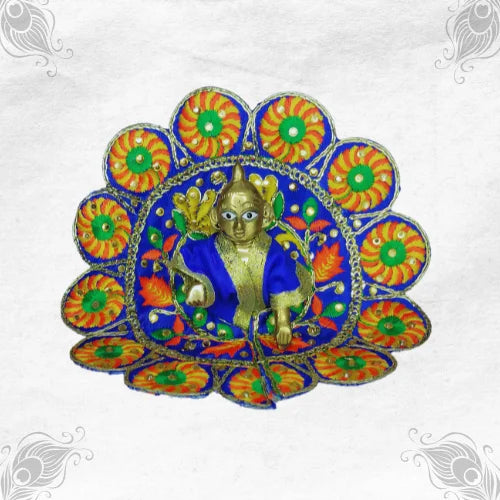 Beautiful Blue Designer Poshak for Kanha Ji Size-3