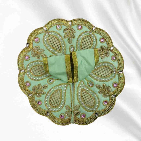 Beautiful Light Green Designer Poshak for Kanha Ji Size-3