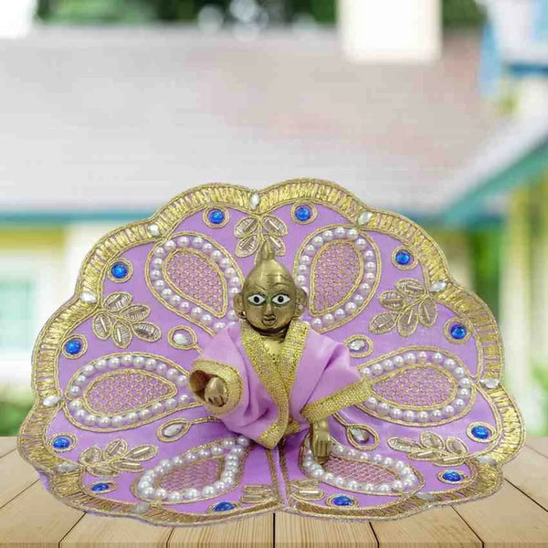 Beautiful Light Blue Designer Poshak for Kanha Ji Size-3