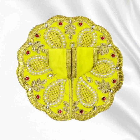 Beautiful Yellow Designer Poshak for Kanha Ji Size-3