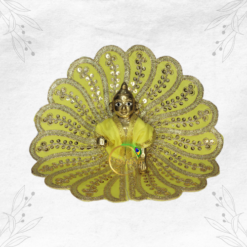 Yellow Color Laddu Gopal Dress Size-4