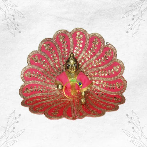Pink Color Laddu Gopal Dress S40P508 Size-4