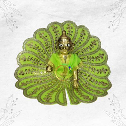 Light Green Laddu Gopal Dress Size-4