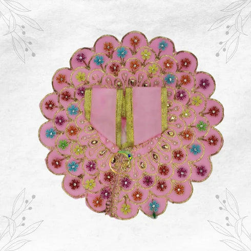Divine Soft Pink Poshak for Little Krishna Ji Size-4