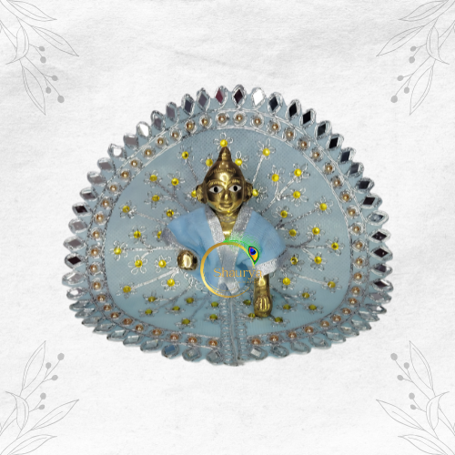 Elegant Sky Blue Poshak for Bal Gopal Size-4