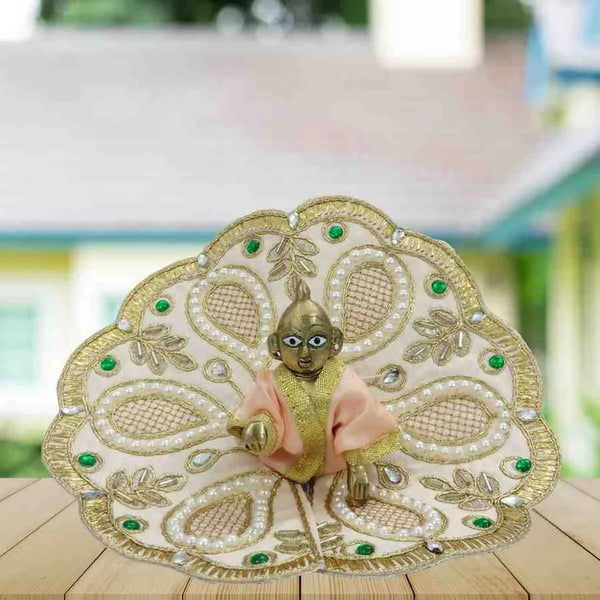 Beautiful Light Pink Designer Poshak for Kanha Ji Size-4