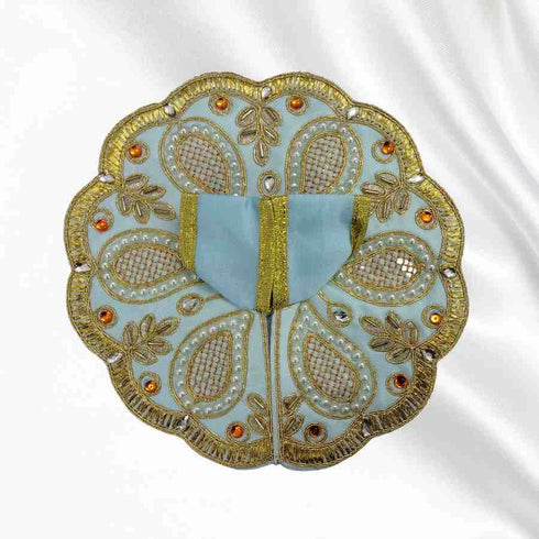 Beautiful Light Blue Designer Poshak for Kanha Ji Size-4
