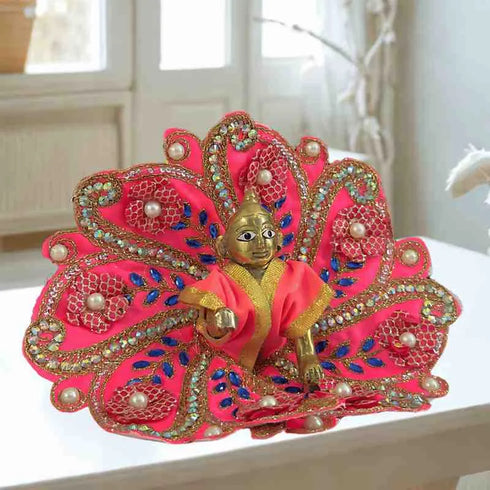Beautiful Pink Designer Poshak for Kanha Ji Size-4