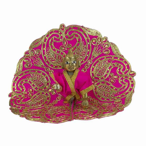 Elegant Pink & Gold Laddu Gopal Dress Size-4