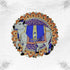 Blue And Orange Poshak with Cow Pattern for Laddu Gopal Ji Size-5
