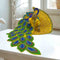 Elegant Neon Green Peacock Dress for Laddu Gopal Size-5