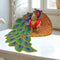 Royal Peacock Style Dress with Red Top for Laddu Gopal Size-5