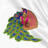 Royal Peacock-Themed Laddu Gopal Dress in Vibrant Pink & Green Size-5