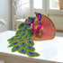 Royal Peacock-Themed Laddu Gopal Dress in Vibrant Pink & Green Size-5