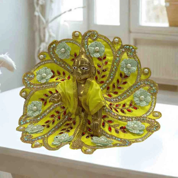 Laddu Gopal Poshak (Yellow Designer Dress) Size-5