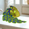 Elegant Neon Green Peacock Dress for Laddu Gopal Size - 5