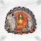 Adorable Orange and Blue Poshak with Gau Mata Design for Bal Gopal Size-5