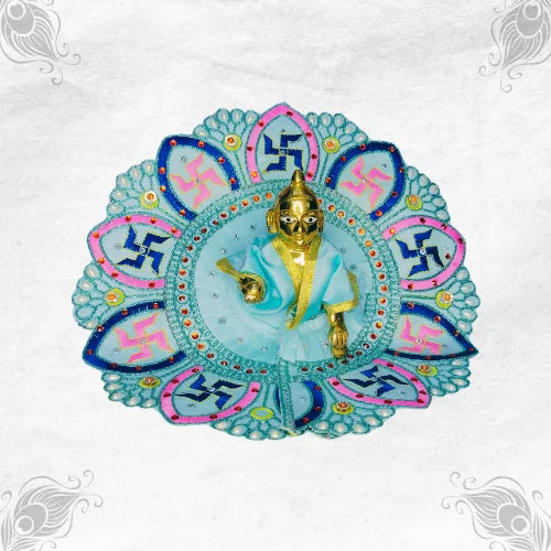 Peaceful Light Blue Vastra for Laddu Gopal Ji Size-6