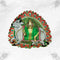 Graceful Green Vastra with Cow Pattern for Kanha Ji Size-5