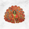 Royal Orange Dress with Embroidery for Little Krishna Size-4