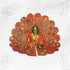 Royal Orange Dress with Embroidery for Little Krishna Size-4