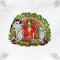 Elegant Red and Green Poshak with Gau Mata Theme for Laddu Gopal Ji Size-5