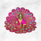 Bright Pink Dress with Embroidery for Krishna Ji Size-4