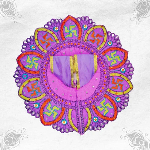 Purple Poshak with Swastik for Laddu Gopal Size-6