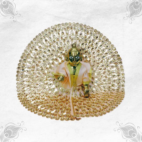 Radiant Light Poshak with Fine Embroidery for Little Krishna Size-6