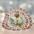 Laddu Gopal Ji White Designer Dress with Multicolor Stone and Golden Border Size-6