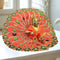 Stylish Orange Designer Laddu Gopal Dress with Stone and Gota Work Size-6