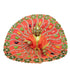 Stylish Orange Designer Laddu Gopal Dress with Stone and Gota Work Size-6