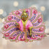Laddu Gopal Fancy Designer Dress– Baby Pink Floral Peacock Style Dress with Blue Stone and Pearl Work Size-6