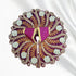 Laddu Gopal Fancy Designer Poshak – Purple Peacock Style Dress with White Flower and Golden Stone Work Size-6