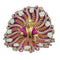 Laddu Gopal Fancy Designer Poshak – Purple Peacock Style Dress with White Flower and Golden Stone Work Size-6