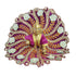 Laddu Gopal Fancy Designer Poshak – Purple Peacock Style Dress with White Flower and Golden Stone Work Size-6