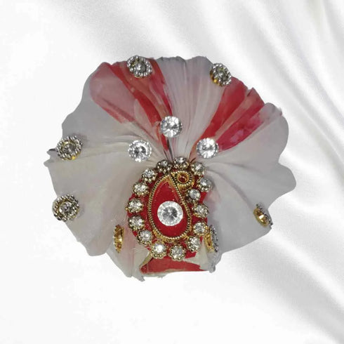 Divine Red & White Laddu Gopal Poshak – Elegant & Traditional SIZE-2