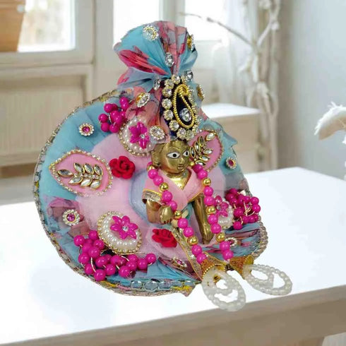 Beautifully Adorned Laddu Gopal Ji SIZE-2