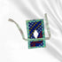 Elegant Blue-White Kanha outfit with pearl and stone work decorated turban and mala for Bal Gopal Ji Size-3