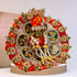 Heavy Orange Dress with Mala & Stone Pagdi for a Majestic Look for Bal Gopal Ji Size-3