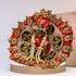 Heavy Orange Dress with Mala & Stone Pagdi for a Majestic Look for Bal Gopal Ji Size-3
